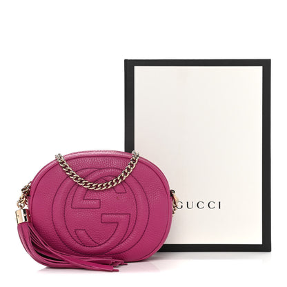 Gucci Cellarius Calfskin Mini Soho Chain Bag Bright Bouganville 11 of 11