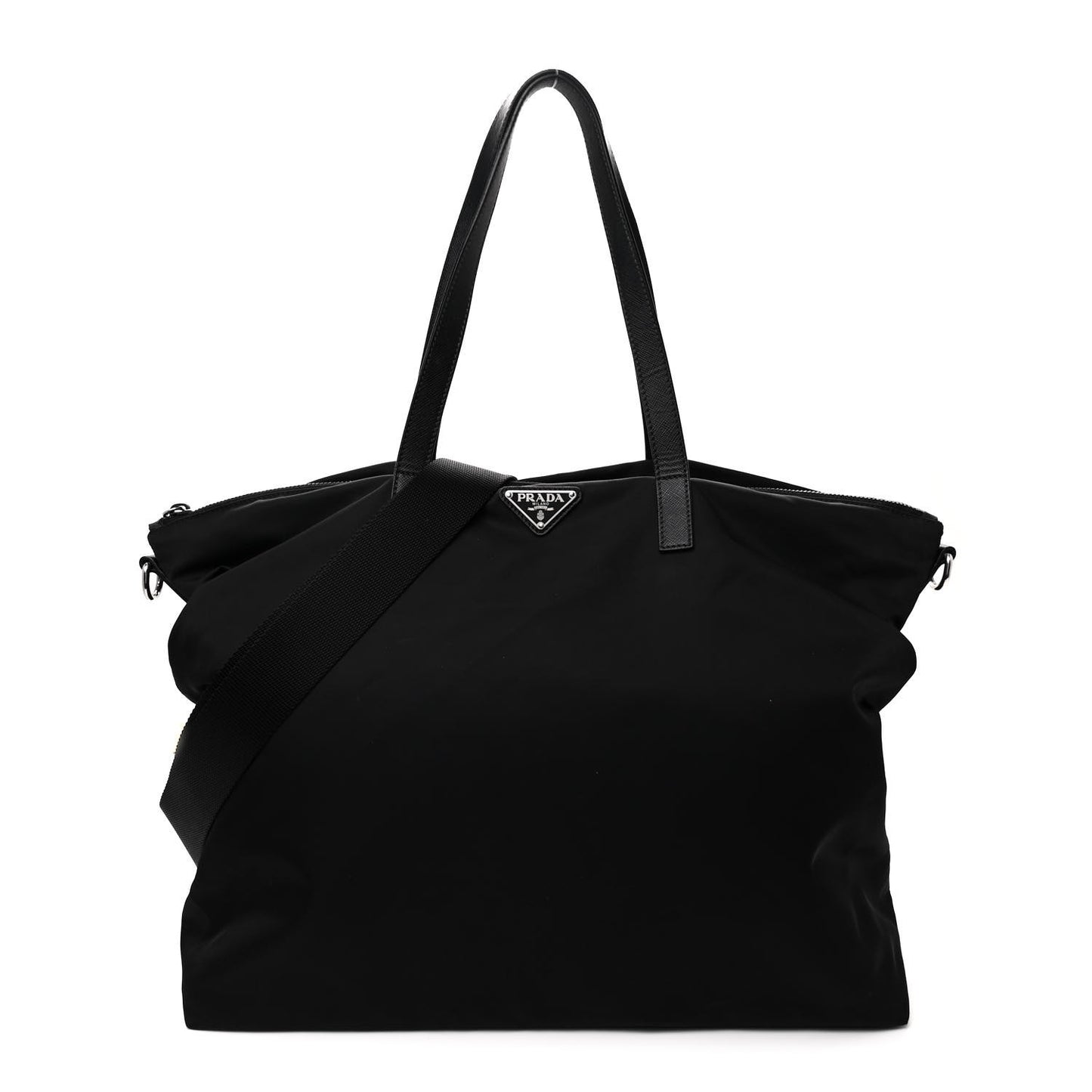 Tessuto Nylon Saffiano Tote Black