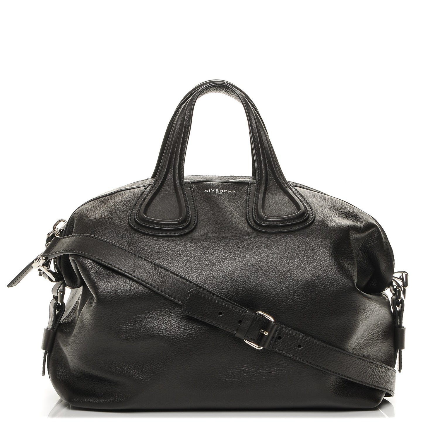 Waxy Grained Calfskin Medium Nightingale Black