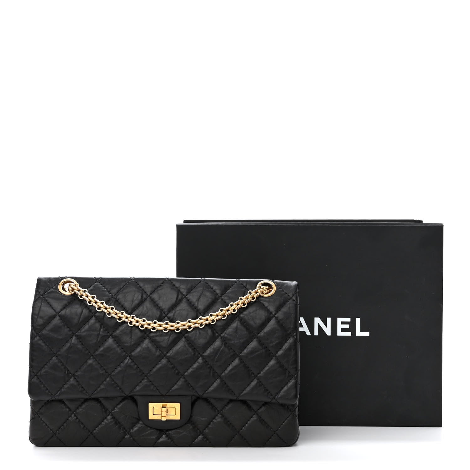 Chanel Aged Calfskin Quilted 2.55 Reissue 226 Flap Black 12 of 12