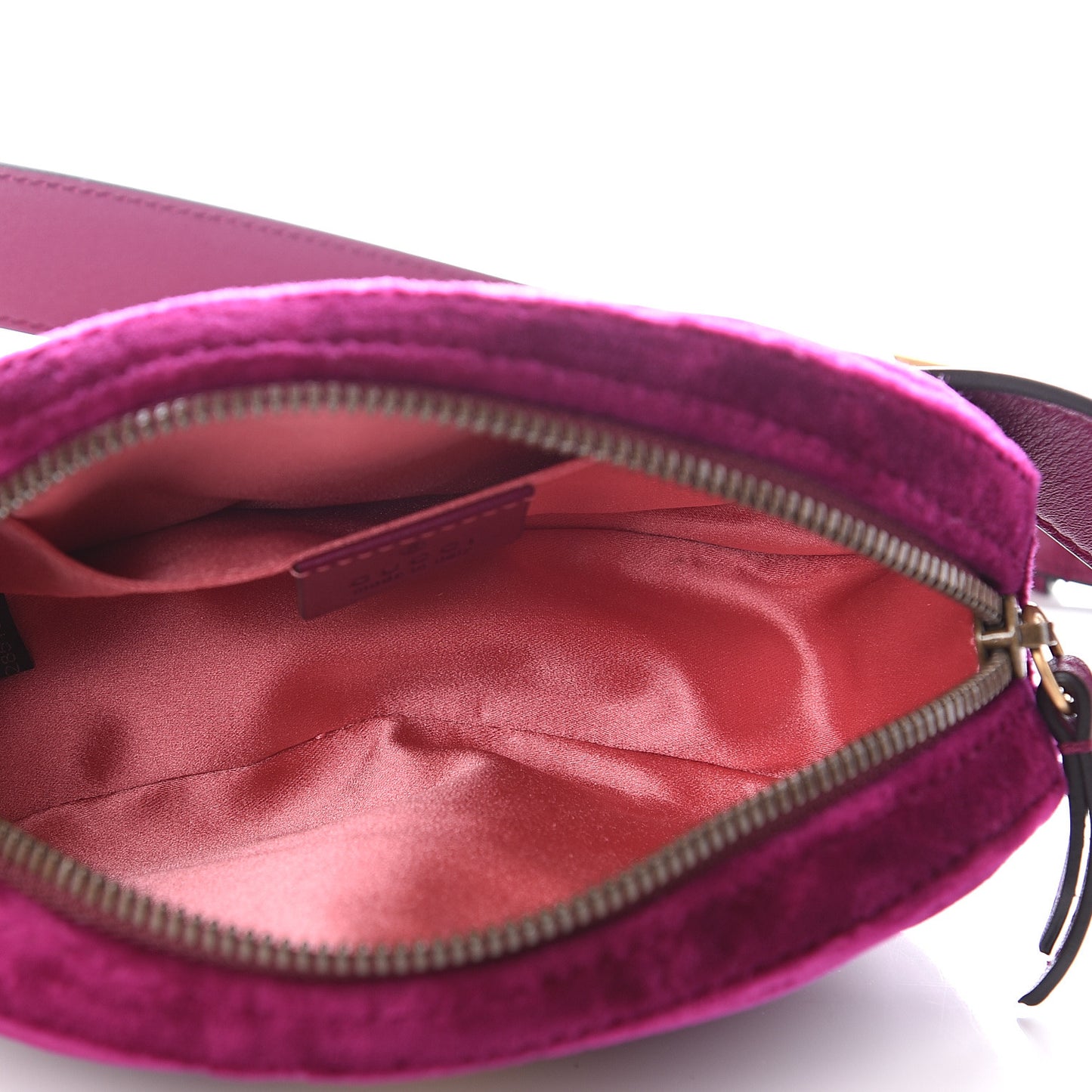 Velvet Matelasse GG Marmont Belt Bag 85 34 Fuchsia Violet Cyclamen