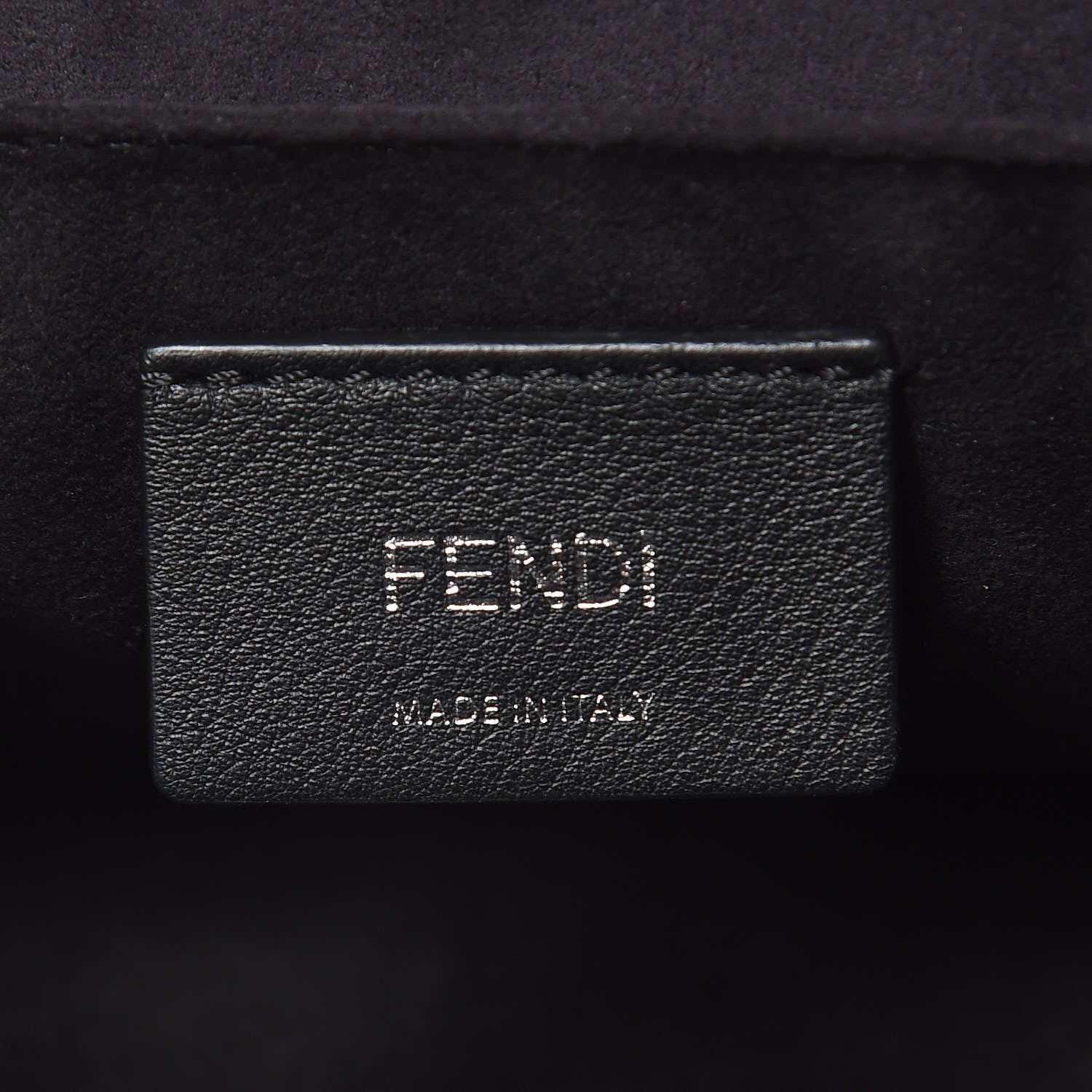 Fendi Vitello Century Velvet F is Fendi FF Kan I Shoulder Bag Black Tobacco 6 of 11