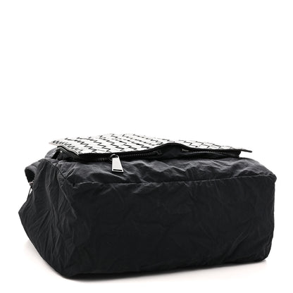 Bottega Veneta Nappa Nylon Intreccio Packable Backpack Black 4 of 10