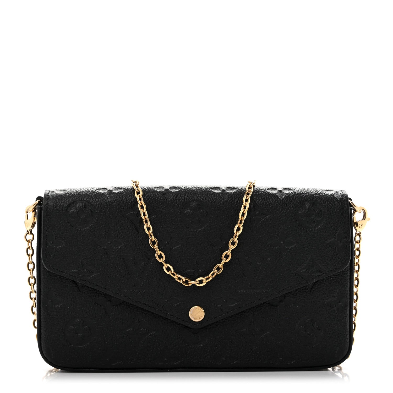 Louis Vuitton Empreinte Pochette Felicie Chain Wallet Black 1 of 11
