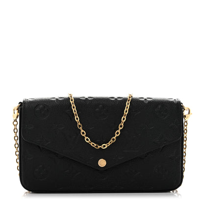 Louis Vuitton Empreinte Pochette Felicie Chain Wallet Black 1 of 11