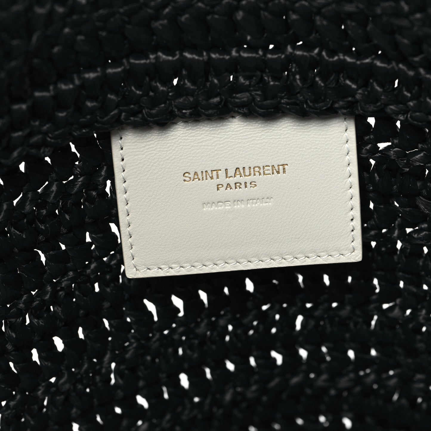 Raffia Rive Gauche Tote Black