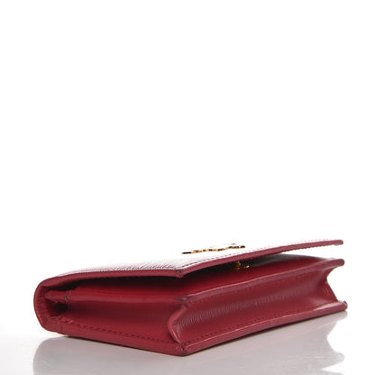 Prada Vitello Move Business Card Holder Peonia 4 of 8