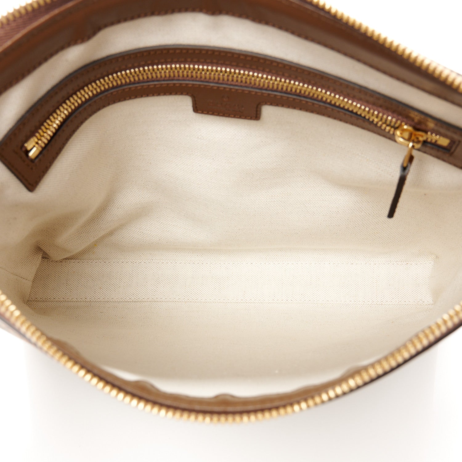 Gucci GG Supreme Monogram Azalea Calfskin Retro Interlocking G Wristlet Messenger Bag Beige Ebony Brown Sugar 5 of 10
