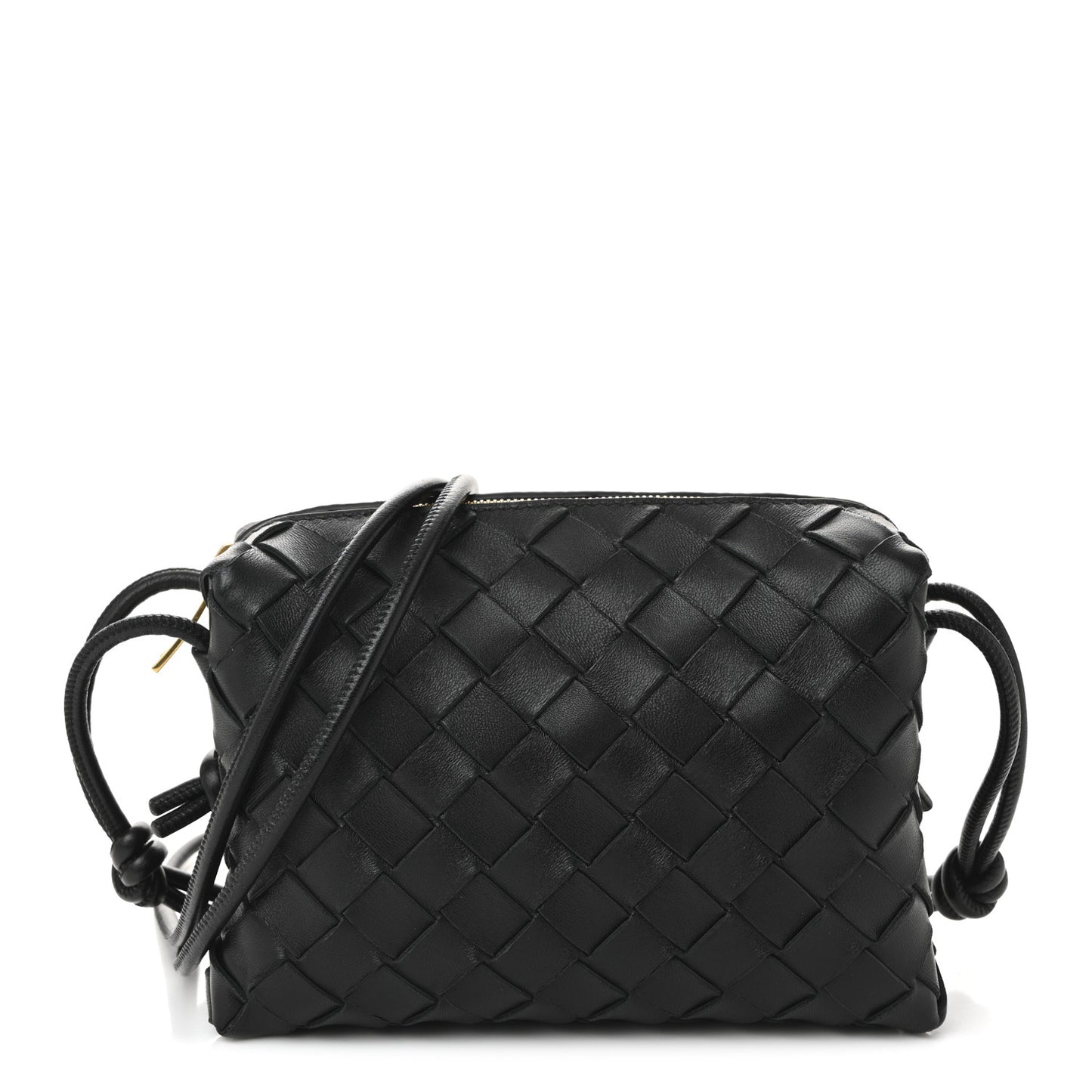 Nappa Intrecciato Mini Loop Camera Bag Black