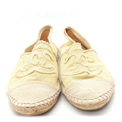 Chanel Canvas CC Espadrilles 41 Yellow Ecru 3 of 8