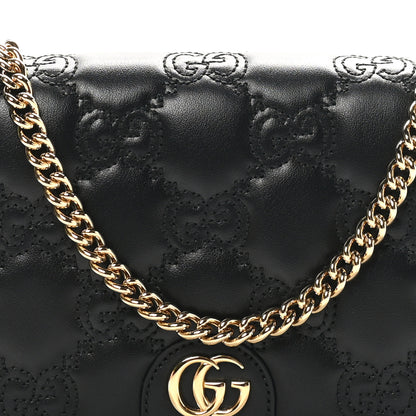 Gucci Calfskin GG Matelasse Chain Wallet Black 7 of 10