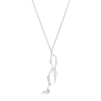 Tiffany Sterling Silver Frank Gehry Double Orchid Pendant Necklace 1 of 7