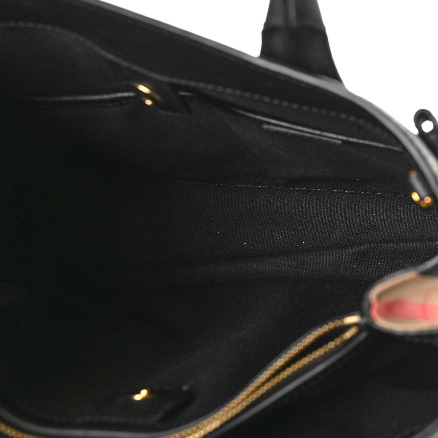 Burberry Grainy Calfskin House Check Medium Banner Tote Black 5 of 9