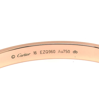 Cartier 18K Pink Gold LOVE Bracelet 16 4 of 7