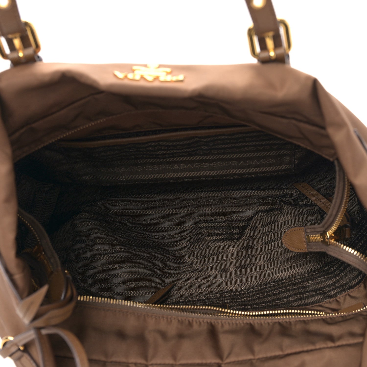 Prada Tessuto Nylon Saffiano Shopping Tote Corinto 5 of 9
