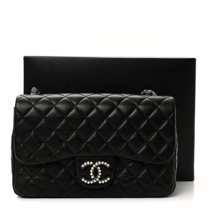 Chanel Lambskin Quilted Medium Westminster Pearl Flap Black 11 of 11