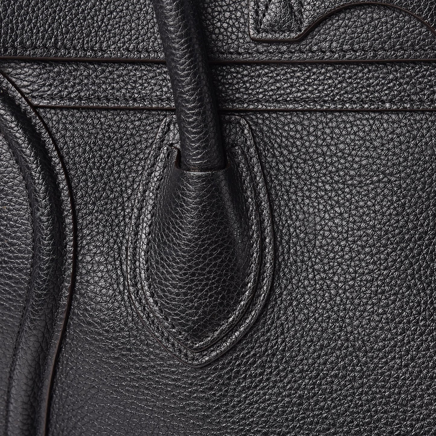 Drummed Calfskin Mini Luggage Black