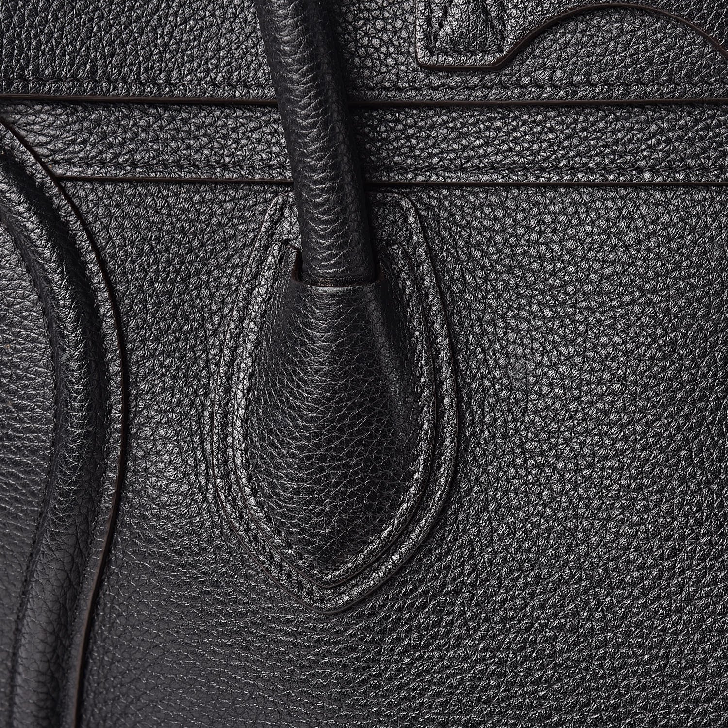 Celine Drummed Calfskin Mini Luggage Black 18 of 20