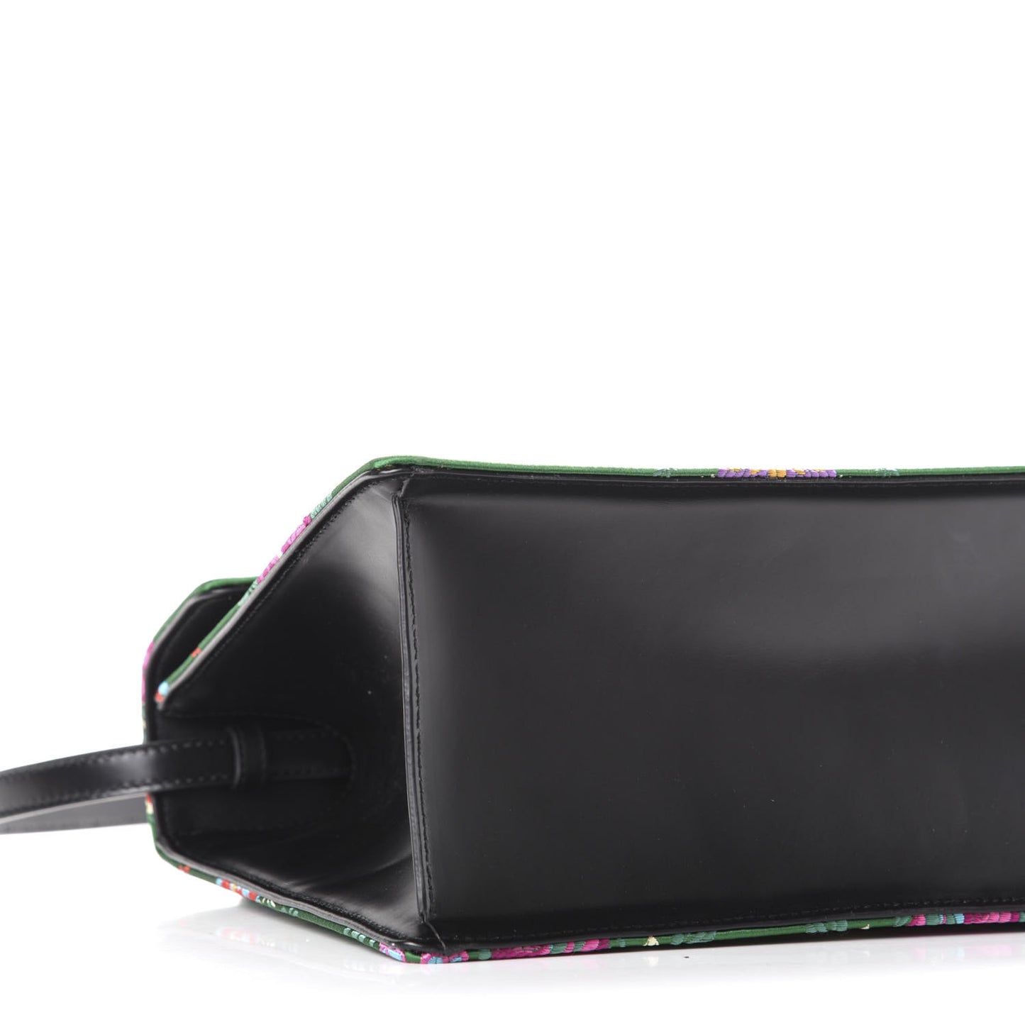 Jacquard Floral Medium Sylvie Top Handle Bag Green Multicolor Black
