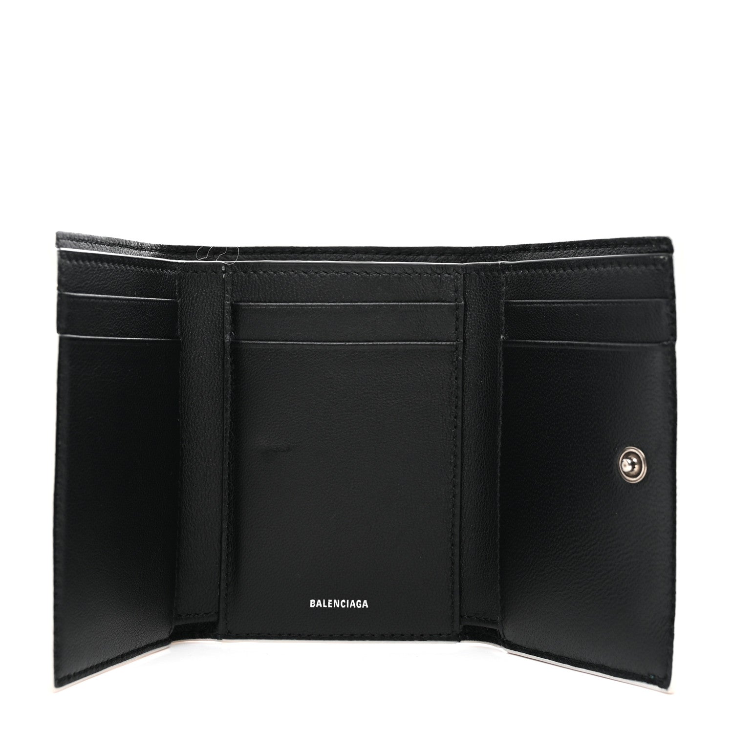 Balenciaga Smooth Calfskin Logo Envelope Compact Wallet White 5 of 8