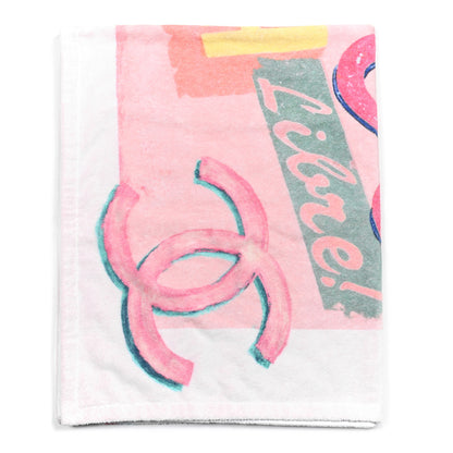 Chanel Cotton Coco Cuba Beach Towel Pink 2 of 4