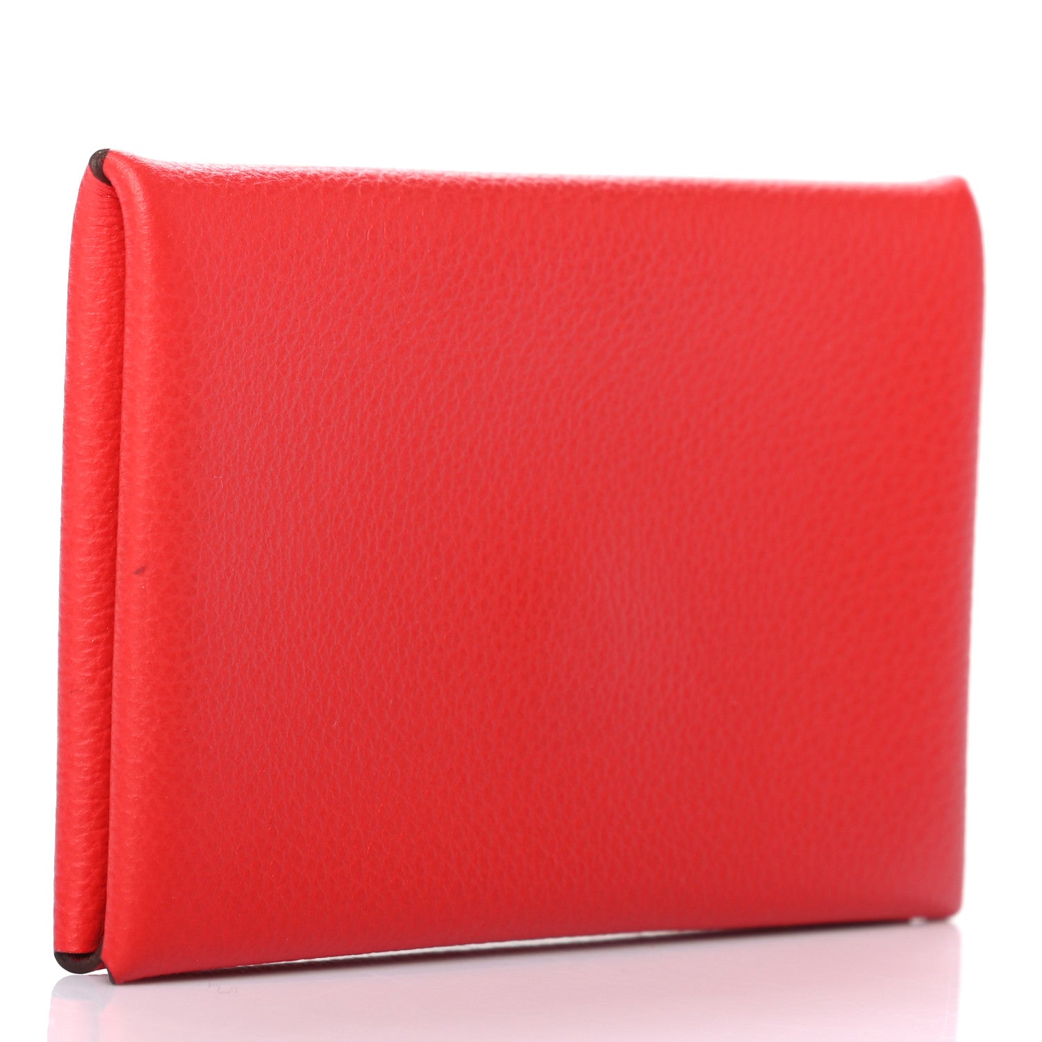 Hermes Evercolor Calvi Card Case Rouge de Coeur 3 of 6