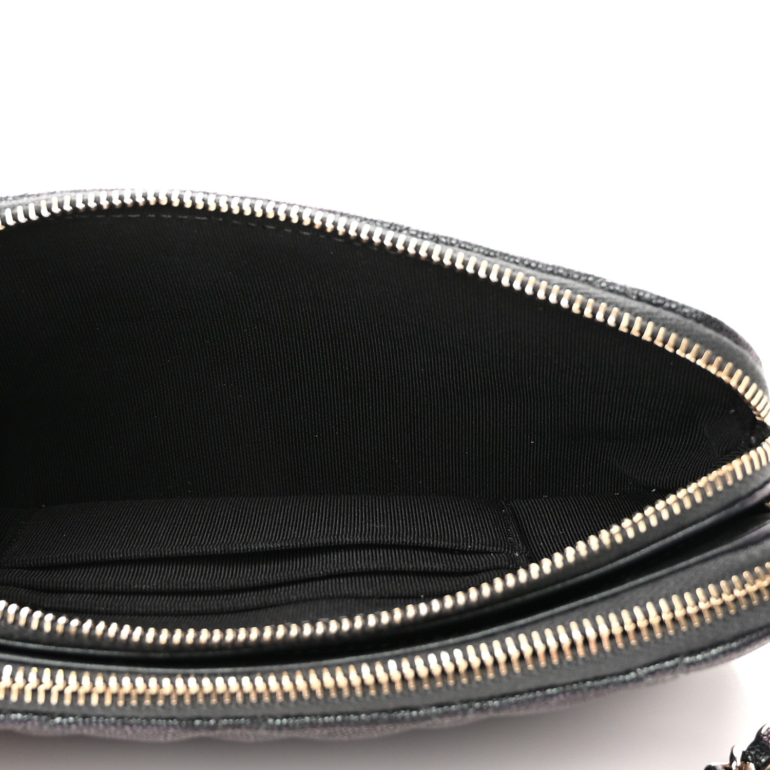 Chanel Iridescent Caviar Quilted Small Clutch With Chain Black 6 of 12
