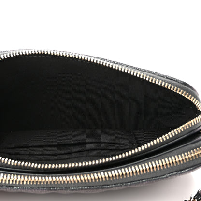 Chanel Iridescent Caviar Quilted Small Clutch With Chain Black 6 of 12