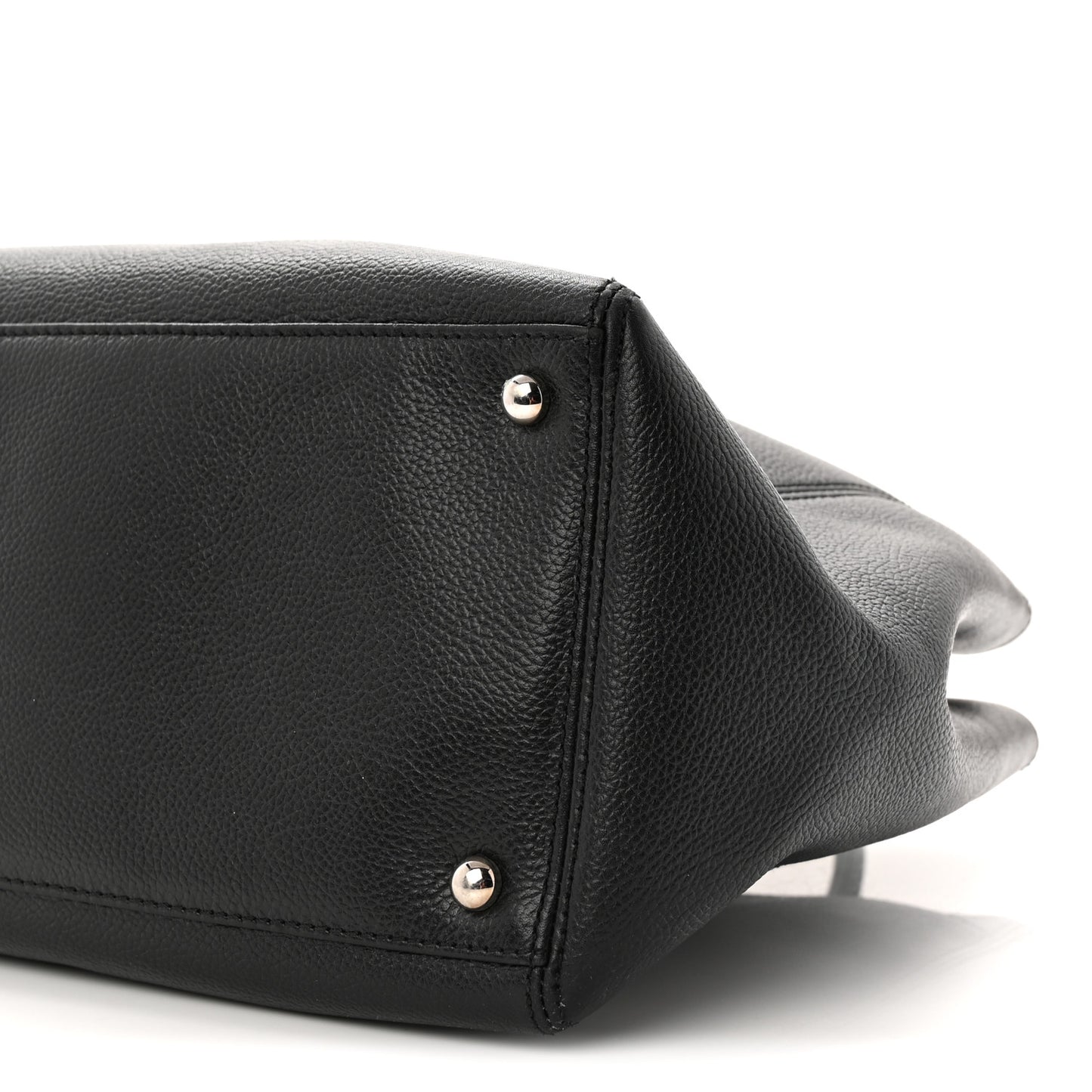 Calfskin Cerf Executive Shopper Tote Black