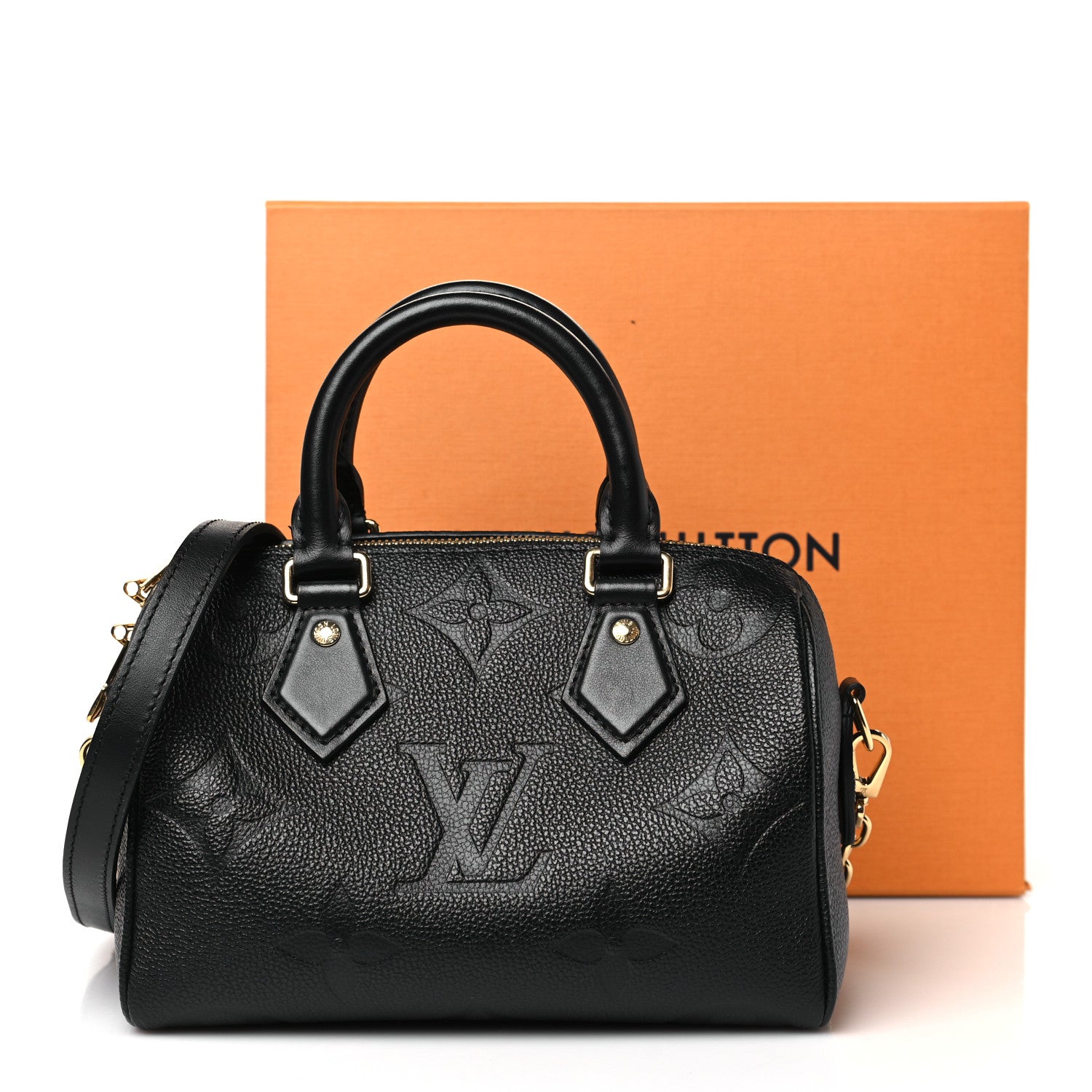 Louis Vuitton Empreinte Monogram Giant Speedy Bandouliere 20 Black 10 of 10