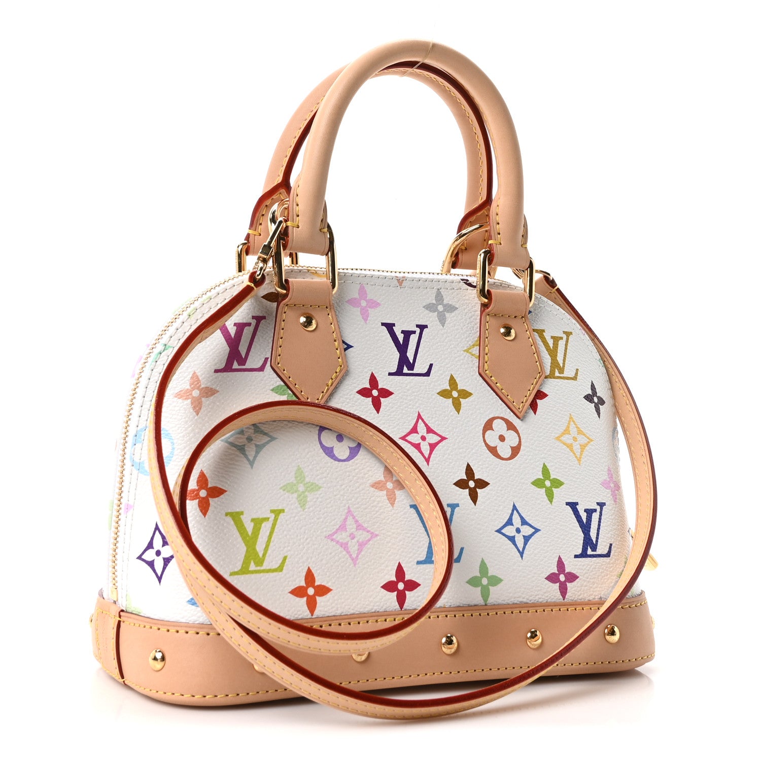 Louis Vuitton LV x TM Monogram Multicolor Alma BB White 3 of 9