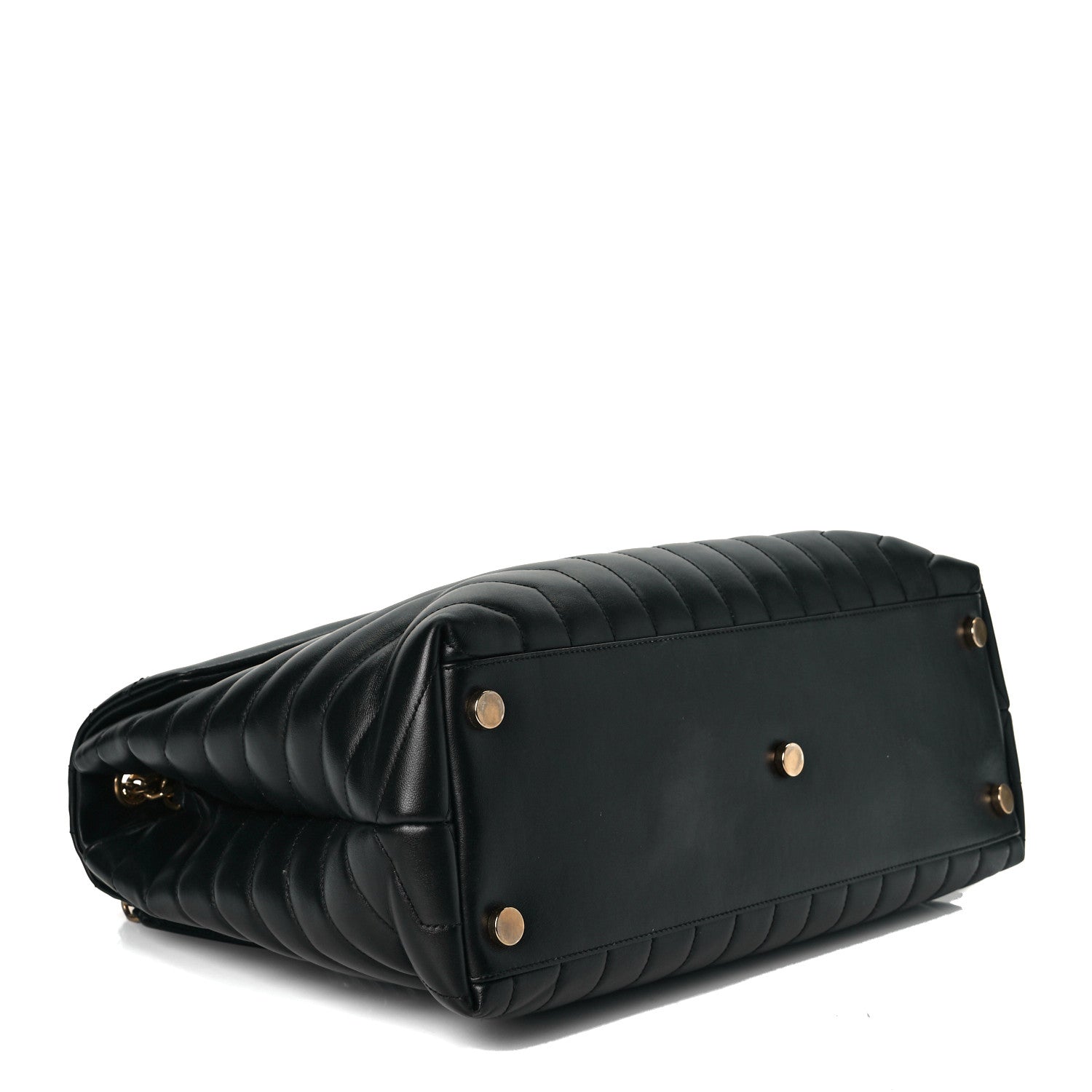 Saint Laurent Calfskin Y Quilted Monogram Large Loulou Chain Satchel Black 6 of 7