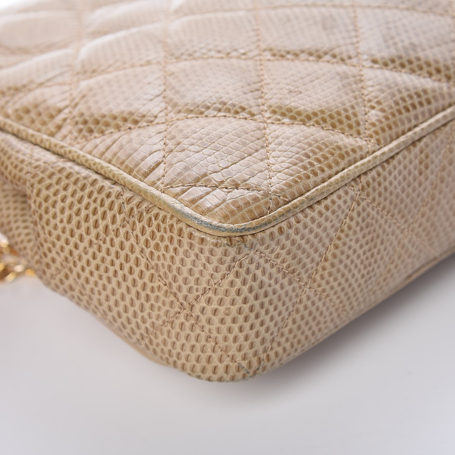 Chanel Lizard Small Square Flap Beige 12 of 25