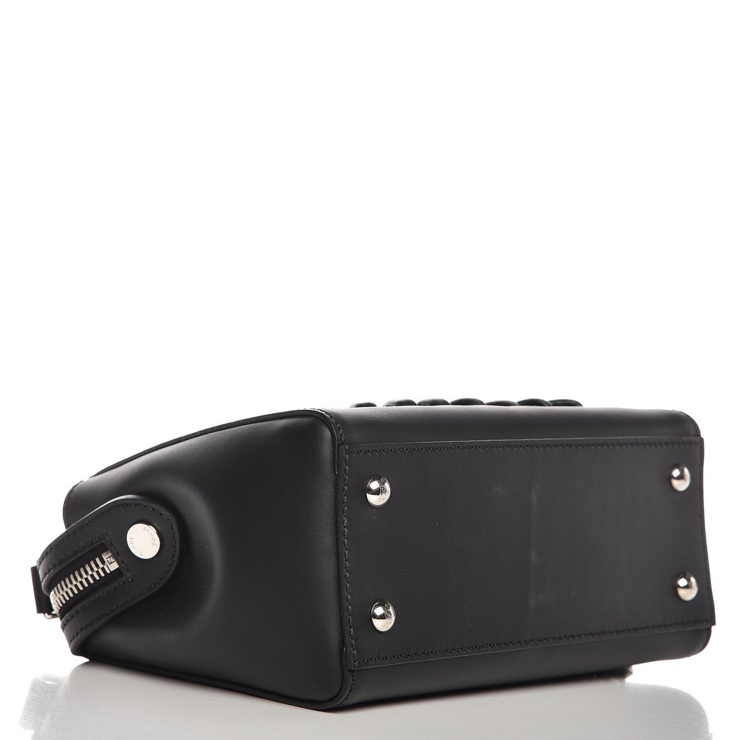 Vitello Baltico Dolce Nappa Lace Up Small Dotcom Click Chain Satchel Black