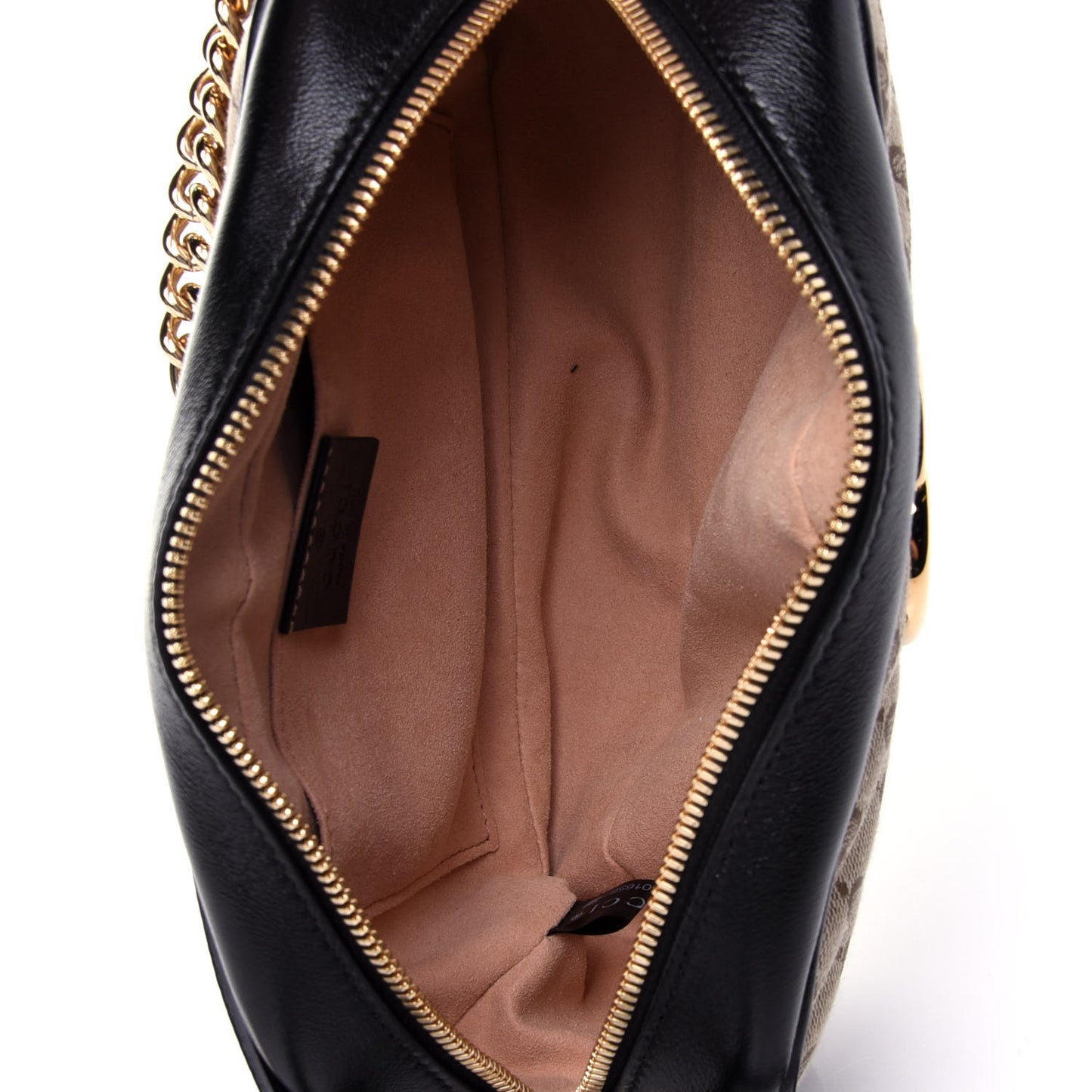 Monogram Matelasse Diagonal Small GG Marmont Chain Shoulder Bag Beige Black