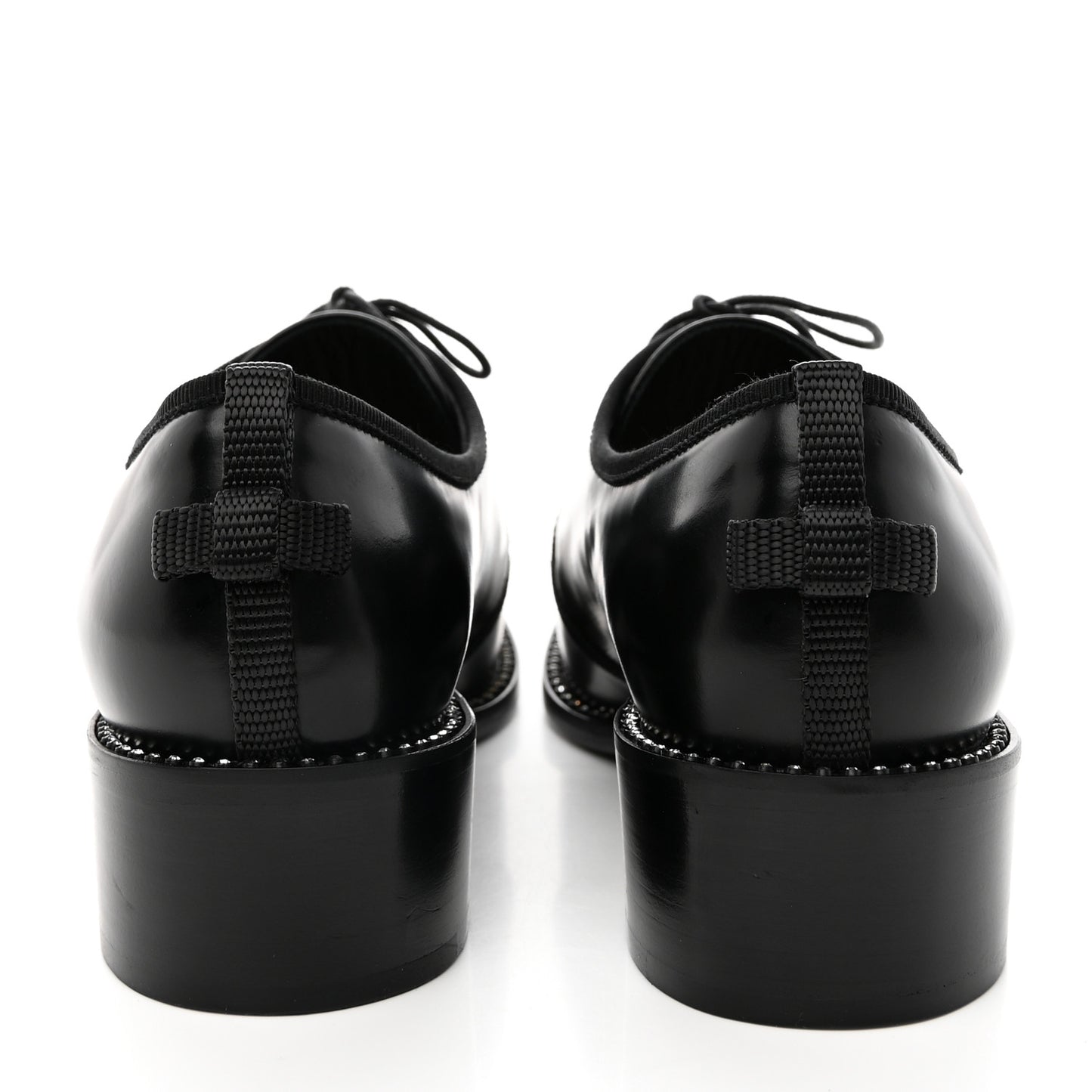 Glazed Calfskin Tomboy Lace Up 38 Black
