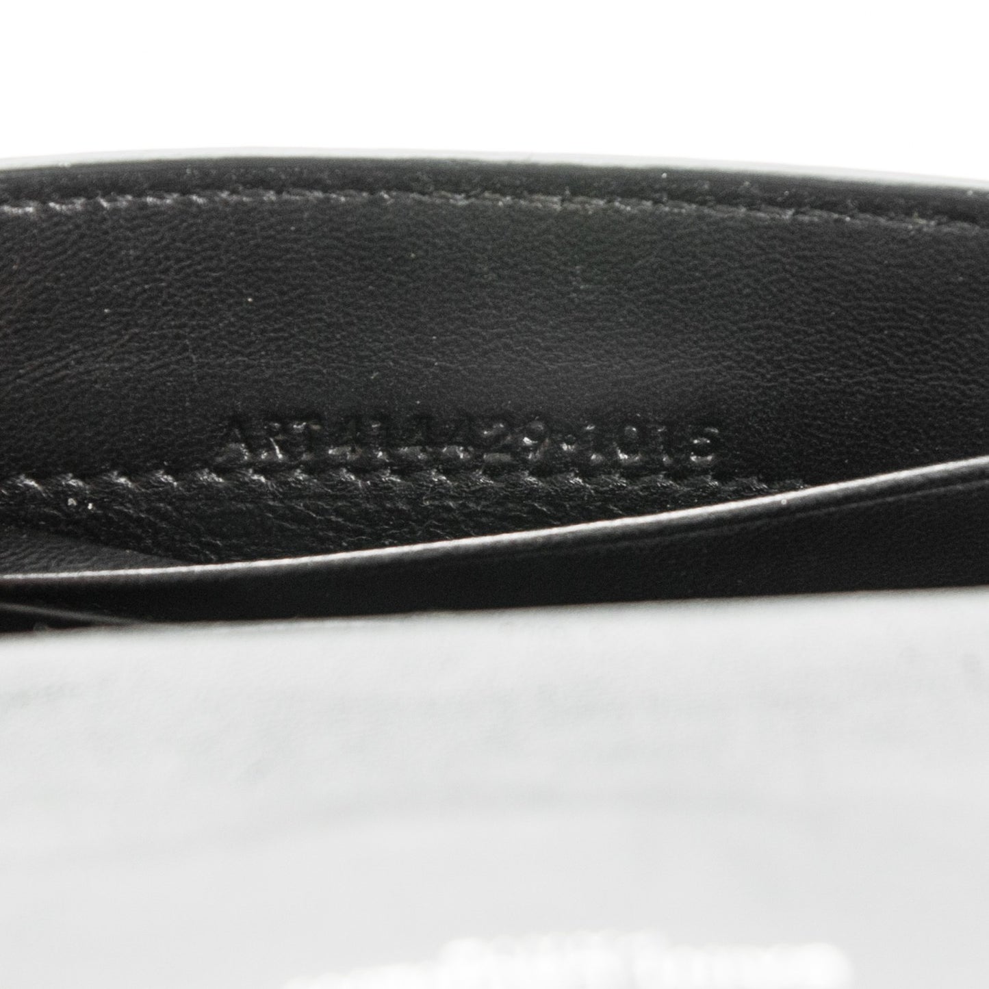 Calfskin Crocodile Embossed Small Monogram Envelope Wallet Black