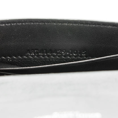 Saint Laurent Calfskin Crocodile Embossed Small Monogram Envelope Wallet Black 8 of 8