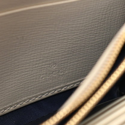 Gucci GG Supreme Monogram Textured Calfskin Web Jackie 1961 Chain Wallet Beige Ebony Mystic White 6 of 10