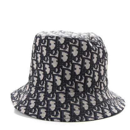 Christian Dior Oblique Reversible Teddy-D Brim Bucket Hat 57 Blue 6 of 9