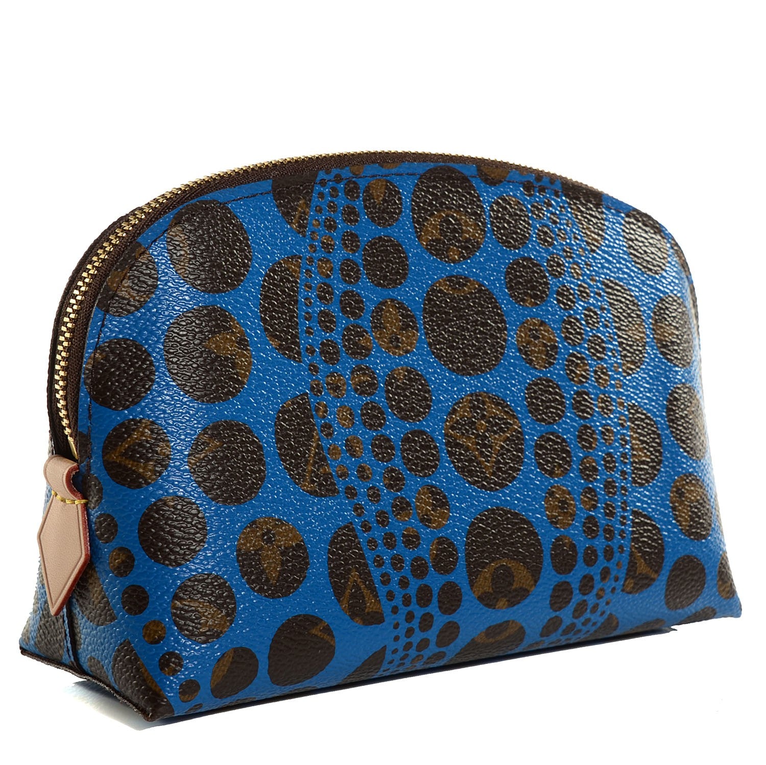 Louis Vuitton Monogram Kusama Pumpkin Dots Cosmetic Pouch Blue 3 of 7