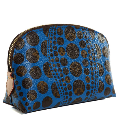 Louis Vuitton Monogram Kusama Pumpkin Dots Cosmetic Pouch Blue 3 of 7