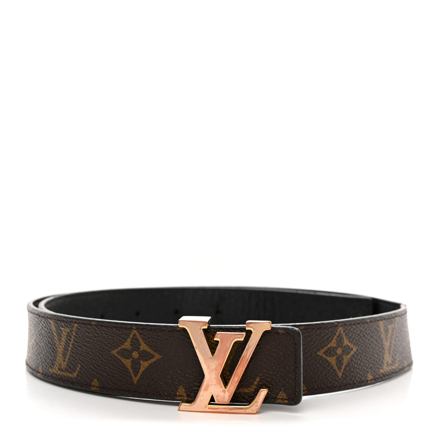 Louis Vuitton Monogram Calfskin 40mm LV Initiales Reversible Belt 80 32 Black 1 of 7