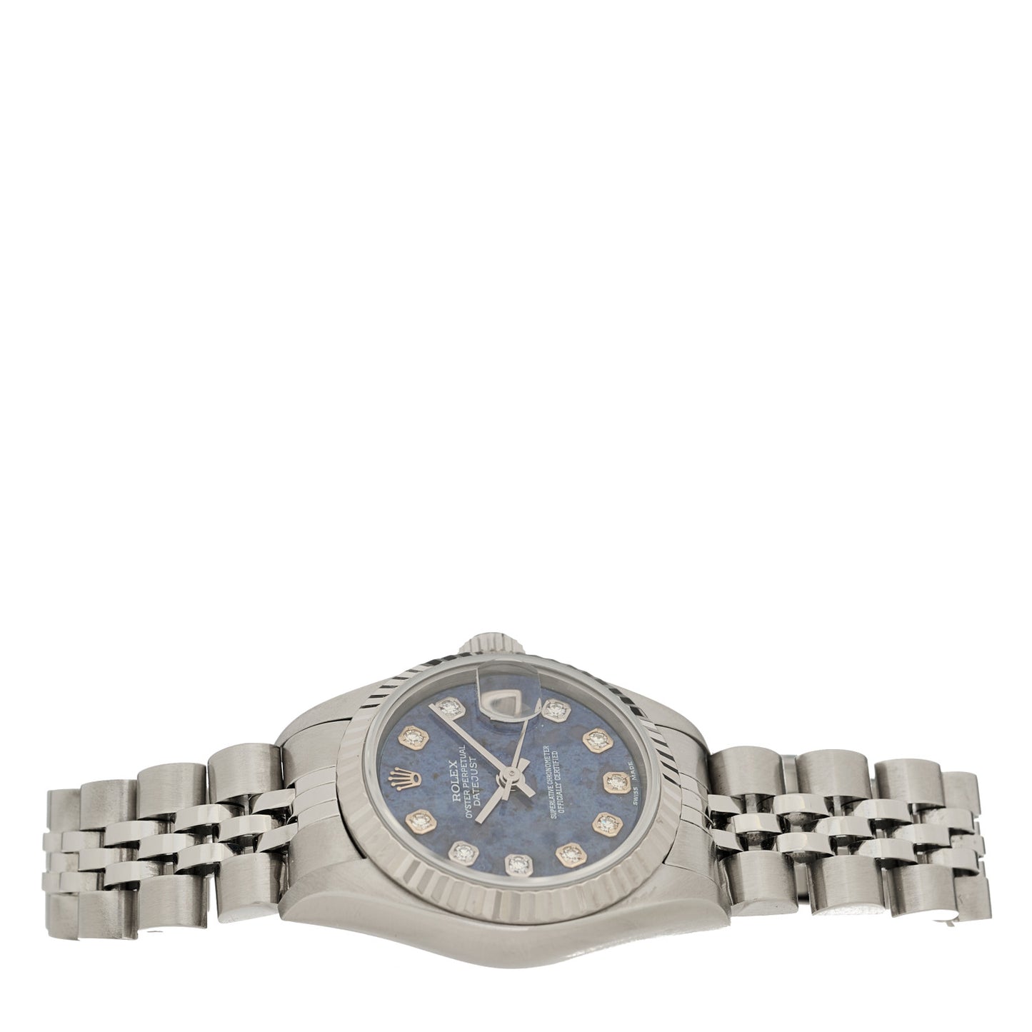 Stainless Steel 18K White Gold Diamond 26mm Oyster Perpetual Datejust Watch Sodalite 79174