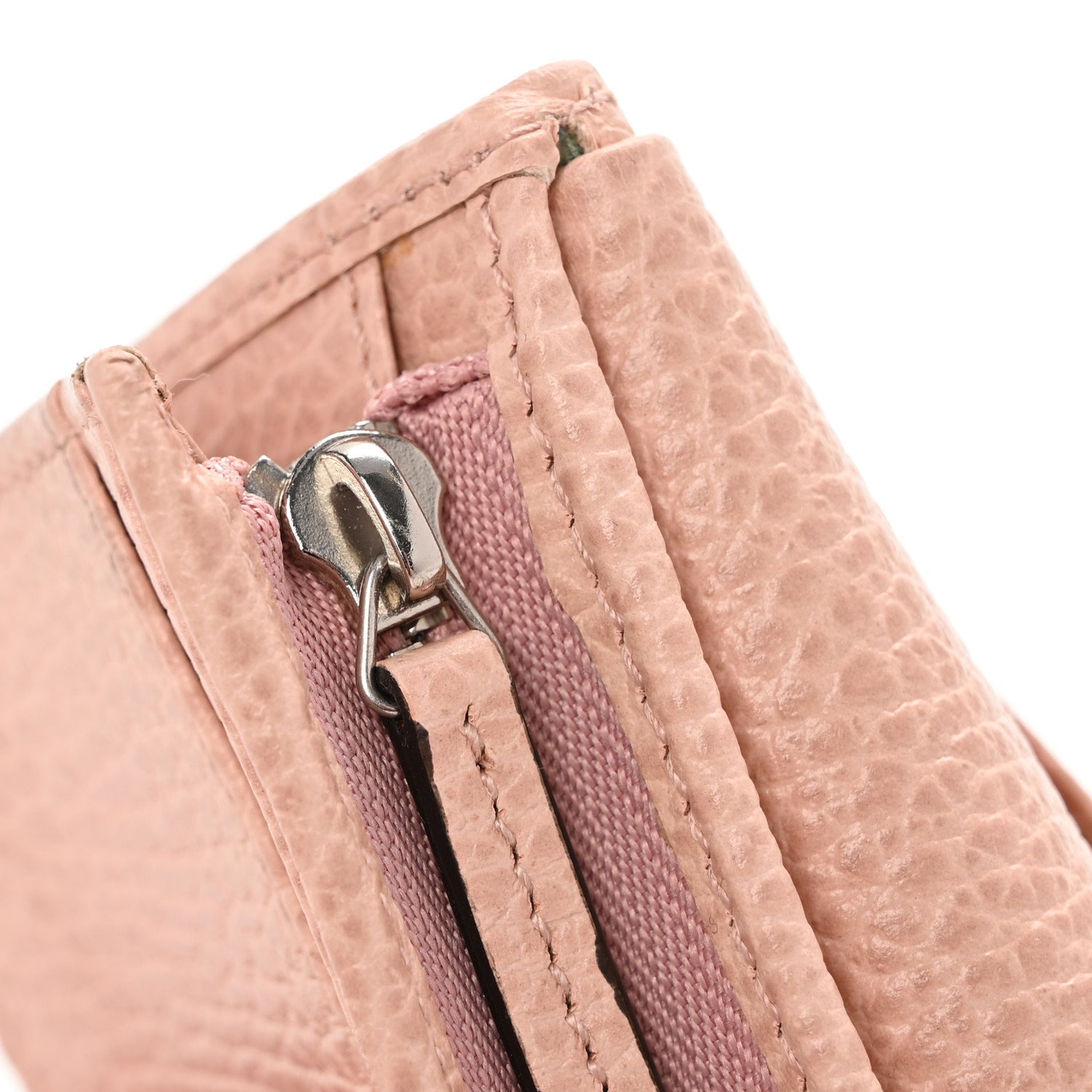 Gucci Dollar Calfskin Enamel Monochrome GG Marmont Card Case Perfect Pink 9 of 10