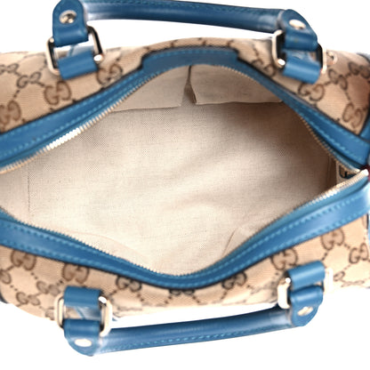 Gucci Monogram Small Boston Beige Deep Cobalt 5 of 9