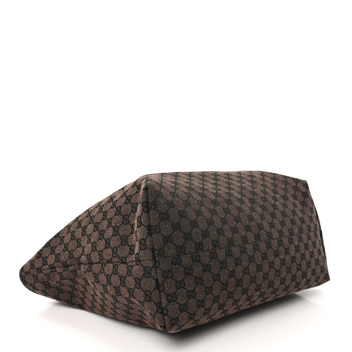 Gucci Monogram Denim Large Tote Brown 3 of 9