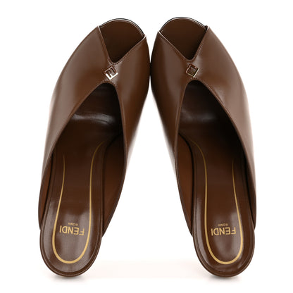Fendi Lambskin Filo 95mm Sandals 39 Gianduia 2 of 9