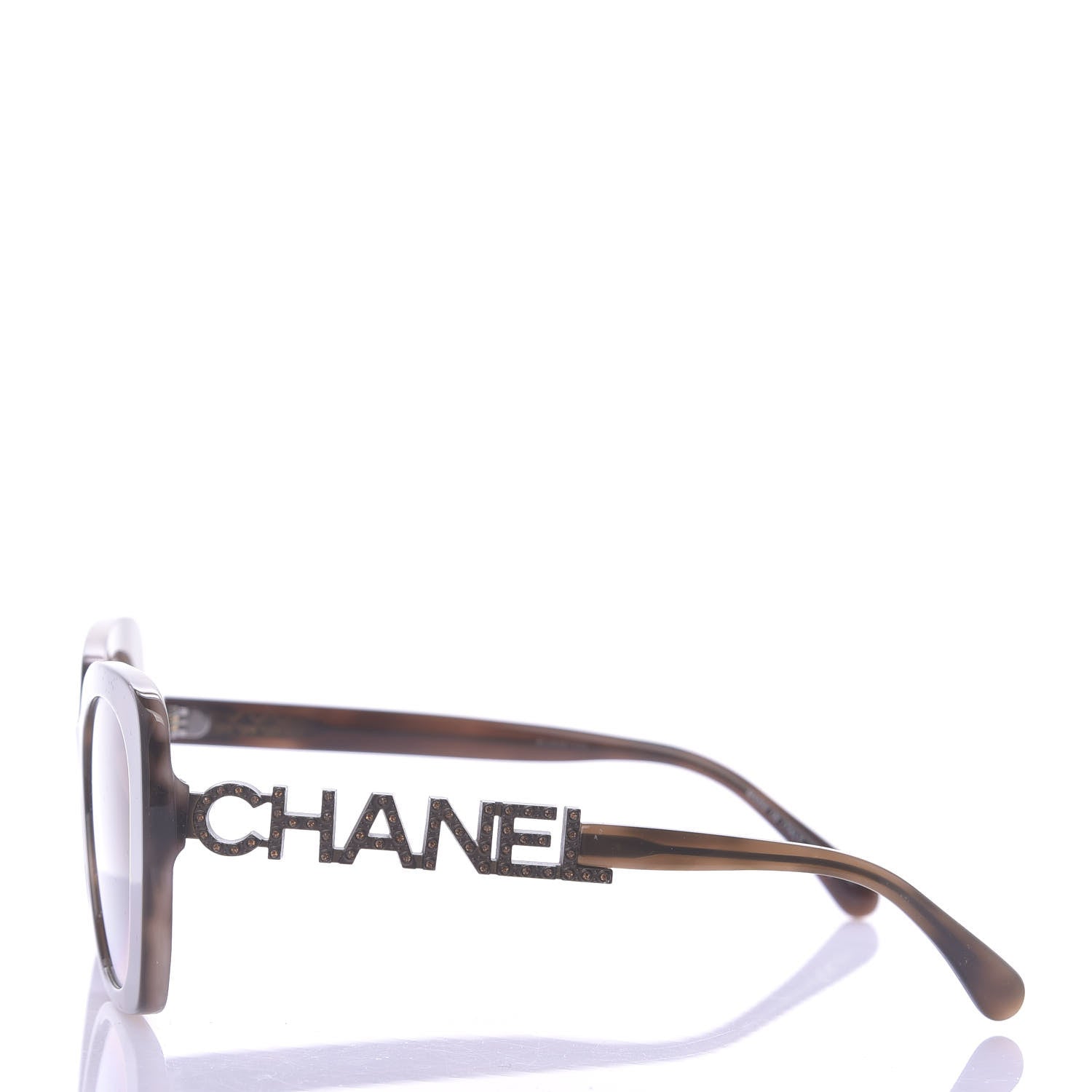 Chanel Acetate Strass Square Sunglasses 5422 Tortoise 3 of 7