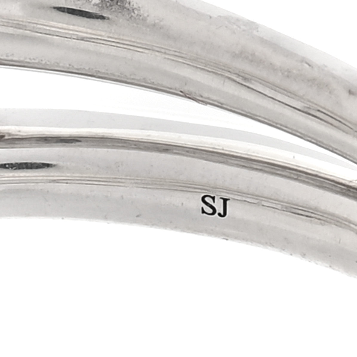 David Yurman Sterling Silver Diamond Wellesley Four-Row Ring 49 4.75 5 of 5